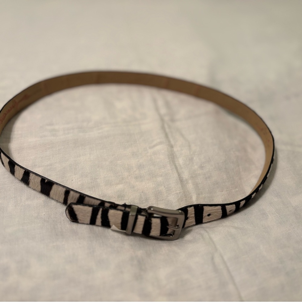 Leather belt size small Stylish Zebra Print Belt